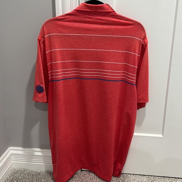 Vineyard Vines Red, White, Blue Striped Polo - Large - Medinah CC Logo - Picture 4 of 4